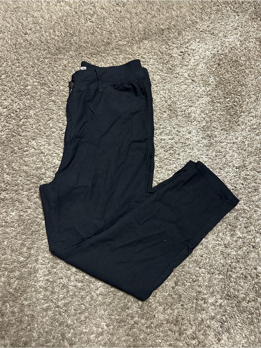 Black Stretch Casual Pants
